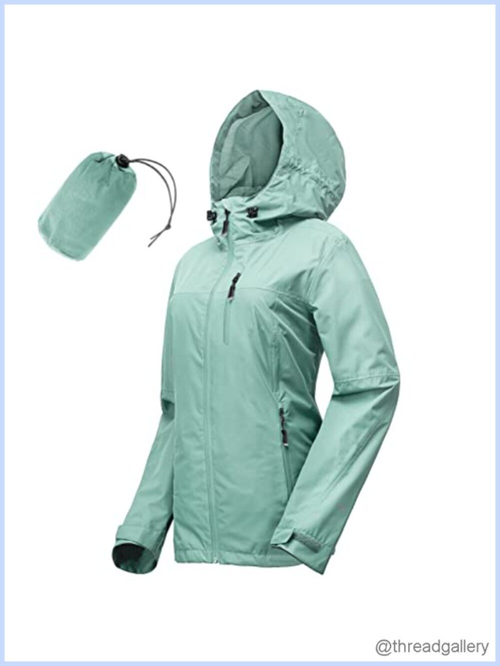 Packable Waterproof Rain Jacket with Hood